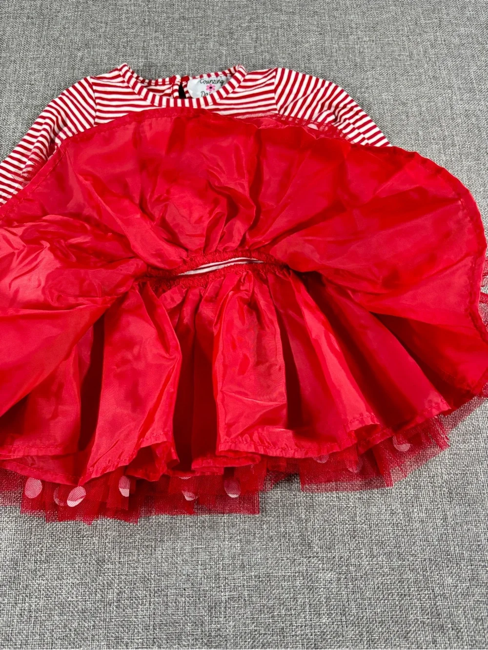 Counting Daisies Girls Christmas Santa Tutu Dress 18M Red Polka Dot Holiday